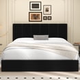 thumbnail image 2 of Frostbloom King Size Lift-Up Storage Platform Bed frame with Velvet Upholstered Headboard, Black, 2 of 9
