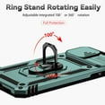thumbnail image 6 of for iPhone 11 Case with Camera Lens Cover Screen Protector, Dual Layer [15 FT Military Grade Drop Protection] Magnetic Ring Holder Kickstand Protective Phone Case for iPhone 11 6.1 inch (Dark Green), 6 of 16