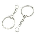 thumbnail image 4 of 50 Pcs 1 Inch/25mm Split Keyrings with Chain Silver Keychain Ring, Key Chains Rings Parts with Open Jump Ring and Connector, 4 of 7