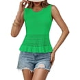 thumbnail image 3 of Sleeveless Women Crochet Casual Knit Tank Tops Sweater Vest, 3 of 7