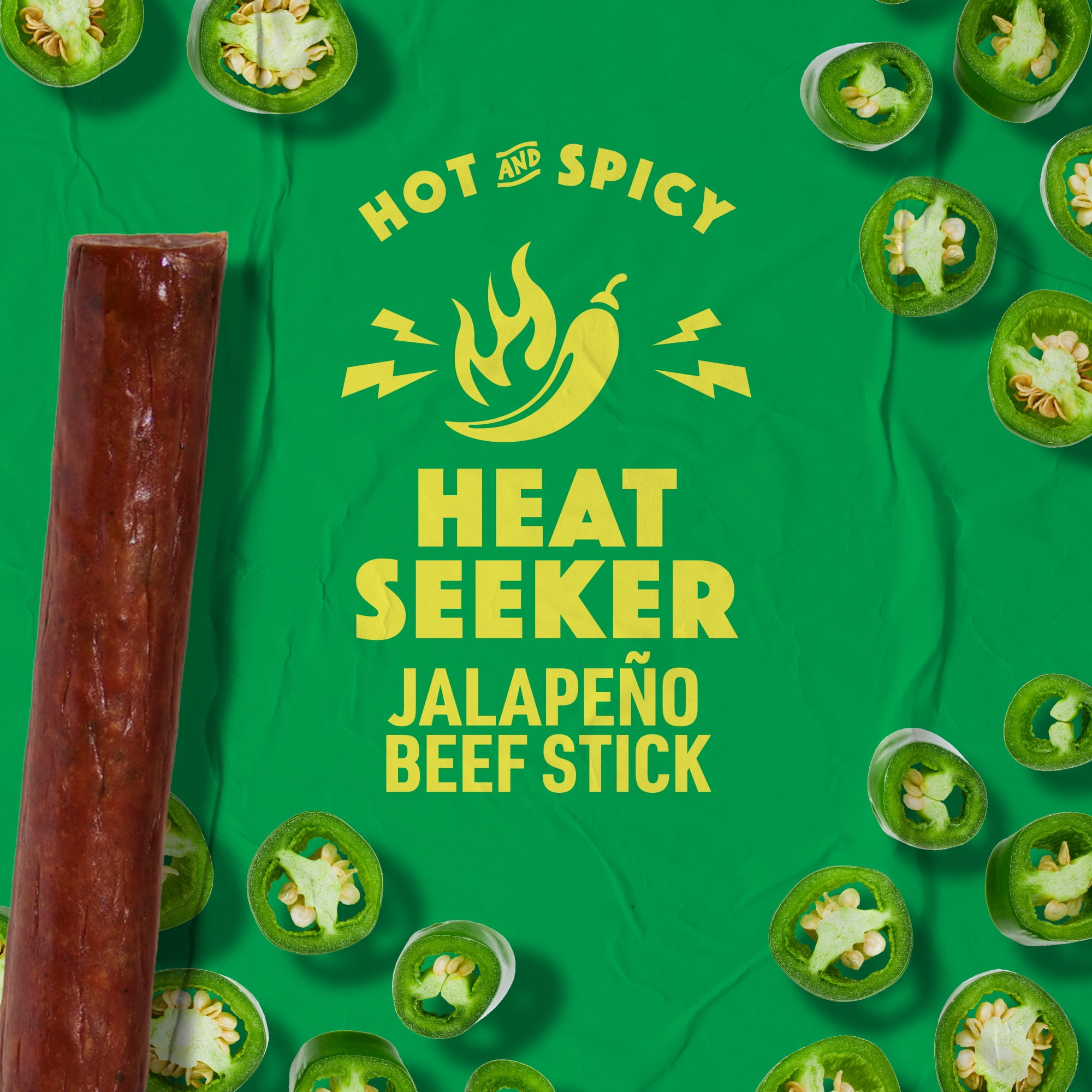 (24 pack) Lorissa's Kitchen, Jalapeño Beef Stick, 1 Ounce, Individually Wrapped Snack Stick