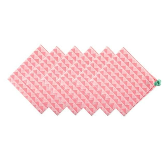 DII Modern Cotton Bermuda Triangles Napkin in Pink (Set of 6)
