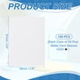 thumbnail image 2 of Uxcell Pochettes Mates pour Cartes, Protège-Cartes de Collection Parfaites pour Cartes à Collectionner & Baseball & Sports & Rassemblement de Magie & Cartes de Jeu de Magie (Noir/blanc, 100 Pcs), 2 of 7