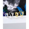 thumbnail image 4 of OUFER 2PCS Butterfly Hoop Earrings 925 Sterling Silver 0.25ct Zircon Hypoallergenic Cartilage Earrings for Women, 4 of 7