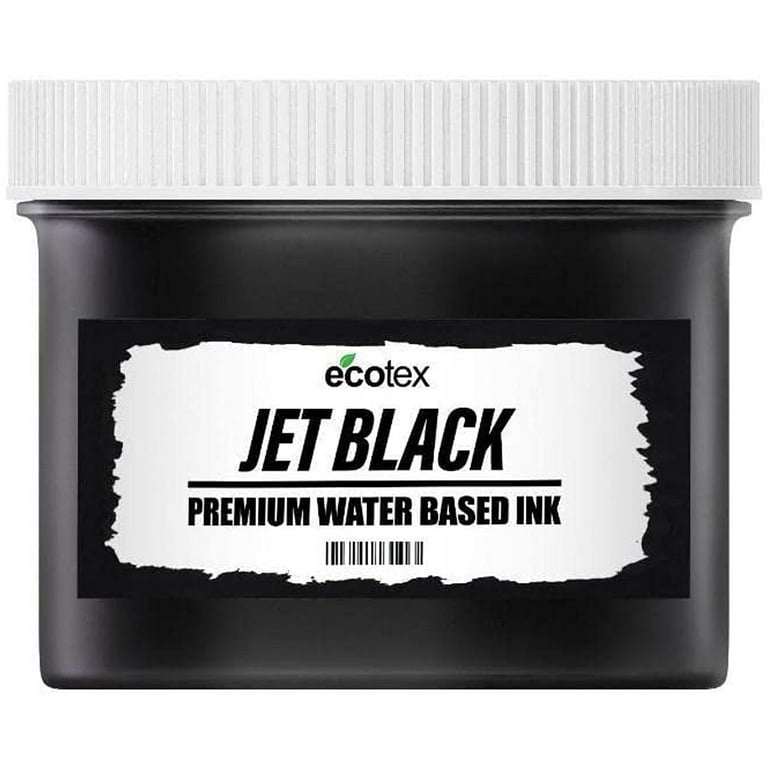 Ecotex Jet Black Water Based Screen Printing Ink (Quart - 32 oz.) - Fabric  Ink, Silk Screen Ink, Soft Fabric Ink or Screen Ink for Shirt Printing -  Screen Printing Supplies for