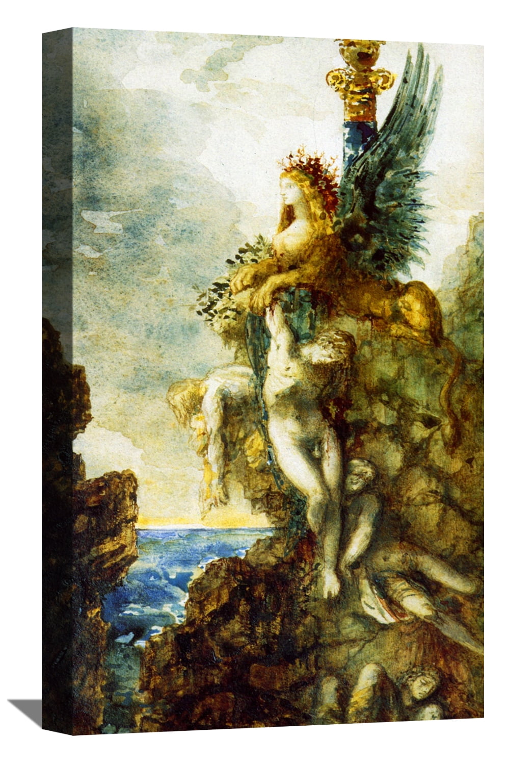 Gustave Moreau Painting Art Print The Victorious Sphinx Symbolism Canvas Art Framed Wall Art
