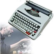 Normal Use Vintage Typewriter,English Typewriter,1980 Classic Nostalgia Portable Retro Manual Typewriter,Vintage Typewriter,English Typewriter (White)$$Electronics Other