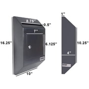DuraBox Wall-Mount Letter-Size Deposit Locking Drop Box Safe, W300, Black