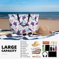 thumbnail image 6 of KLL Ornamental Turtles Print Large Beach Tote Bag Women Waterproof Sandproof Zipper Beach Tote Bag for Pool Gym Grocery Travel with Wet Pocket, 6 of 7