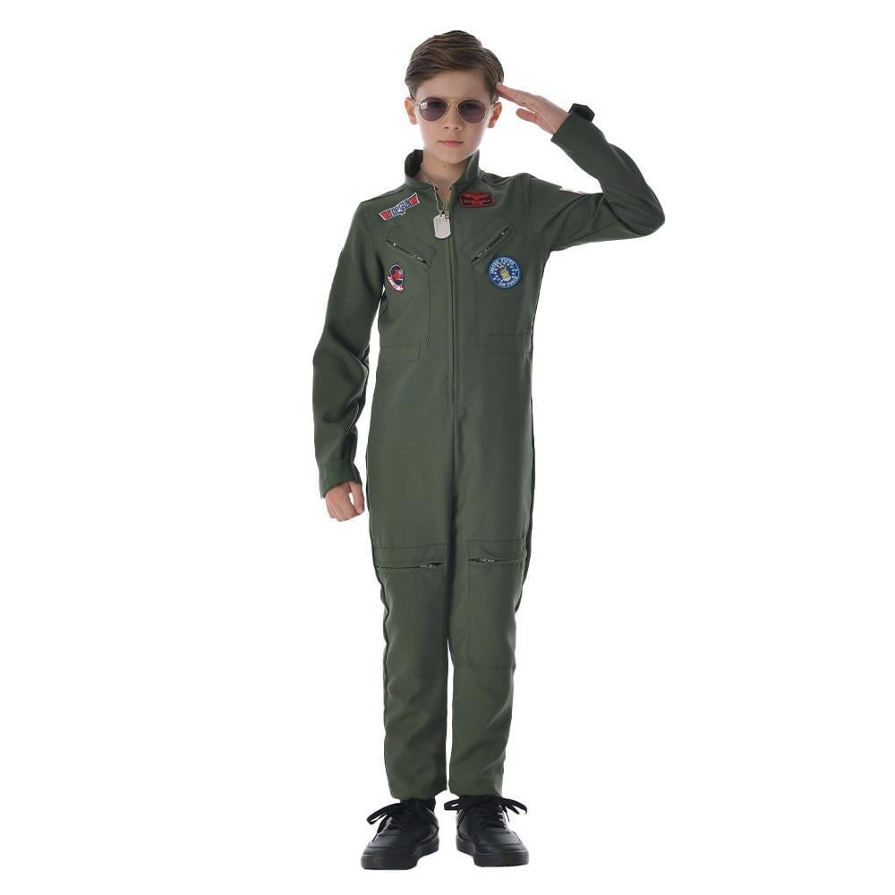 Men's Air Force Fighter Pilot Costume Adult/Kid Flight Suit