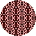 thumbnail image 1 of Ahgly Company Machine Washable Indoor Round Transitional Light Coral Pink Area Rugs, 3' Round, 1 of 7