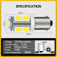 thumbnail image 5 of Ruiandsion BA9S LED Light Bulb 12V, 1.2W 270LM Non-Polarized Easy Install for Car Interior Lighting, 4-Pack, 5 of 8