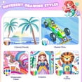 thumbnail image 5 of homicozy Art Supplies Kit for Kids Ages 4-12,Mermaid Art Case Coloring Set,Drawing Kits with Markers, Crayons, Colored Pencils,Oil Pastels,Coloring Book,School Supplies,Gift for Kids Artist Age 4+, 5 of 7