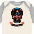 thumbnail image 4 of Inktastic Day of the Dead Skull BLK Boys or Girls Long Sleeve Baby Bodysuit, 4 of 5