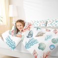 thumbnail image 3 of Manfei Cute Starfish Queen Comforter Set,Kawaii Seashell Comforter Sets Queen,White Blue,Light Gray Reversible,3pcs,1 Comforter and 2 Pillowcases, 3 of 8