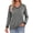Gray, variant on MOSHU Color Block T Shirts for Women V Neck Long Sleeve Womens Shirts Loose Fall Tops with Pocket