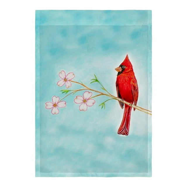 Betsy Drake FL470 Bites Cardinal Drapeau - 12.5 x 18 Po.