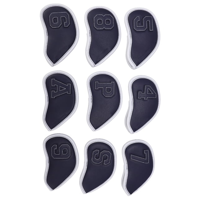 Funda para palo de golf, 9 piezas/juego, fundas para cabeza de palo de hierro, fundas para cabeza de palo de golf, calidad inigualable