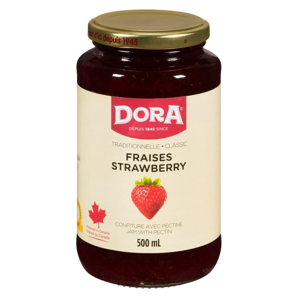 DORA CLASSIC STRAWBERRY JAM WITH PECTIN, DORA STRAWBERRY JAM 500ML