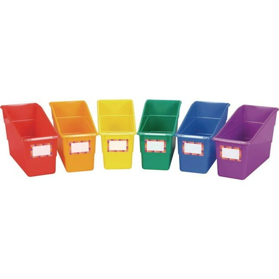 Really Good Stuff Group Colors For 6 - Durable Book And Binder Holders - 6 bins