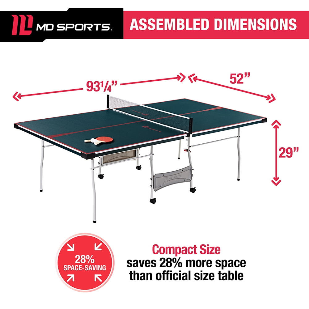 MD Sports Official Tournament Size 4-Piece Table Tennis Table