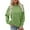 Green, variant on Womens Casual Long Sleeve Sweatshirt Crew Neck Cute Pullover Fit Tops Light Blue L