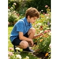 thumbnail image 4 of Aideaone Boys Polo Shirt Stripe Casual Short Sleeve Shirts for Boys Size 5-14T, 4 of 6