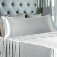 thumbnail image 2 of Unique Bargains 1 PC Satin Envelope Closure Body Pillowcases Silver 20"x48", 2 of 8