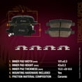 thumbnail image 2 of Metrix Premium Chassis Parts - Rear Ceramic Disc Brake Pad Set D865 Fits Acura MDX, Honda Odyssey, Pilot, 2 of 9