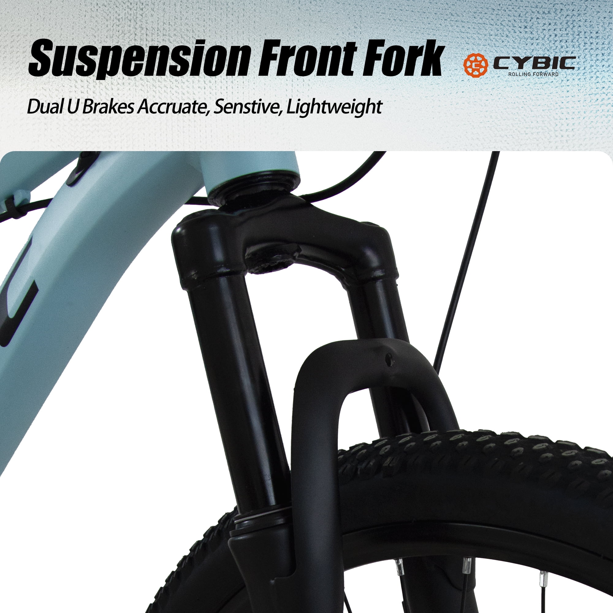 Cybic Mountain Bike 26 inch Wheels, 21 Speed with Aluminum Alloy Frame, Disc Brakes Blue