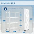 thumbnail image 2 of HLL 3/4/5 layer heavy-duty storage rack - foldable rack with wheels for kitchen and garage Easy Clean, Folding, Multipurpose（White Tier 4）, 2 of 3