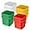 Red, Yellow, White, Green, variant on Mifoci 4 Pcs Plastic Bucket 5 Quart Square Cleaning Bucket Utility Small Pail with Handle for House Cleaning Storage Livestock Feeding Car Washing (Red,Yellow,White,Green)