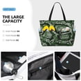 thumbnail image 3 of Xecao Green Snakeskin for versatile beach bag for women includes zipper pockets and waterproof material, ideal for vacations and adventures., 3 of 7