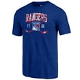 thumbnail image 2 of Men's  Blue New York Rangers Line Shift Tri-Blend T-Shirt, 2 of 3