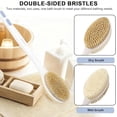 thumbnail image 5 of Bubbob Long Handle Back Scrubber for Shower, Double Sided Bristles for Wet or Dry Brushing, 1 Hook, 5 of 6