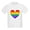 White, variant on CafePress - Rainbow Heart 3 T Shirt - Light T-Shirt Kids XS-XL