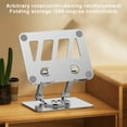 thumbnail image 4 of Carbon Steel Tablet Stand All Direction Rotation Adjustable Angle Tablet Holder High Load Bearing Stand Hollow Heat Dissipation Anti Slip Base for Office Gaming Study Video Use, 4 of 6