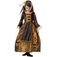 thumbnail image 3 of Dress-Up-America Duchess Costume for Girls - Medieval Renaissance Gown for Kids - Brown - Large, 3 of 4