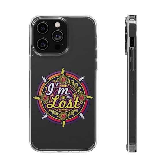 DistinctInk Clear Case for Apple iPhone 15 PRO (6.1" Screen) - I'm Lost