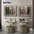 thumbnail image 4 of Taimei Frameless LED Light Mirror 30" W x 36" H x 1.5 D(MD04-3036SF1) Beveled edges, Touch Screen power on/off, Defogger, elegant design by FOCA US, 4 of 8