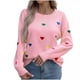 thumbnail image 1 of HongQid Womens Pullover Sweaters Long Sleeve Crewneck Casual Loose Knit Jumper Tops, 1 of 5