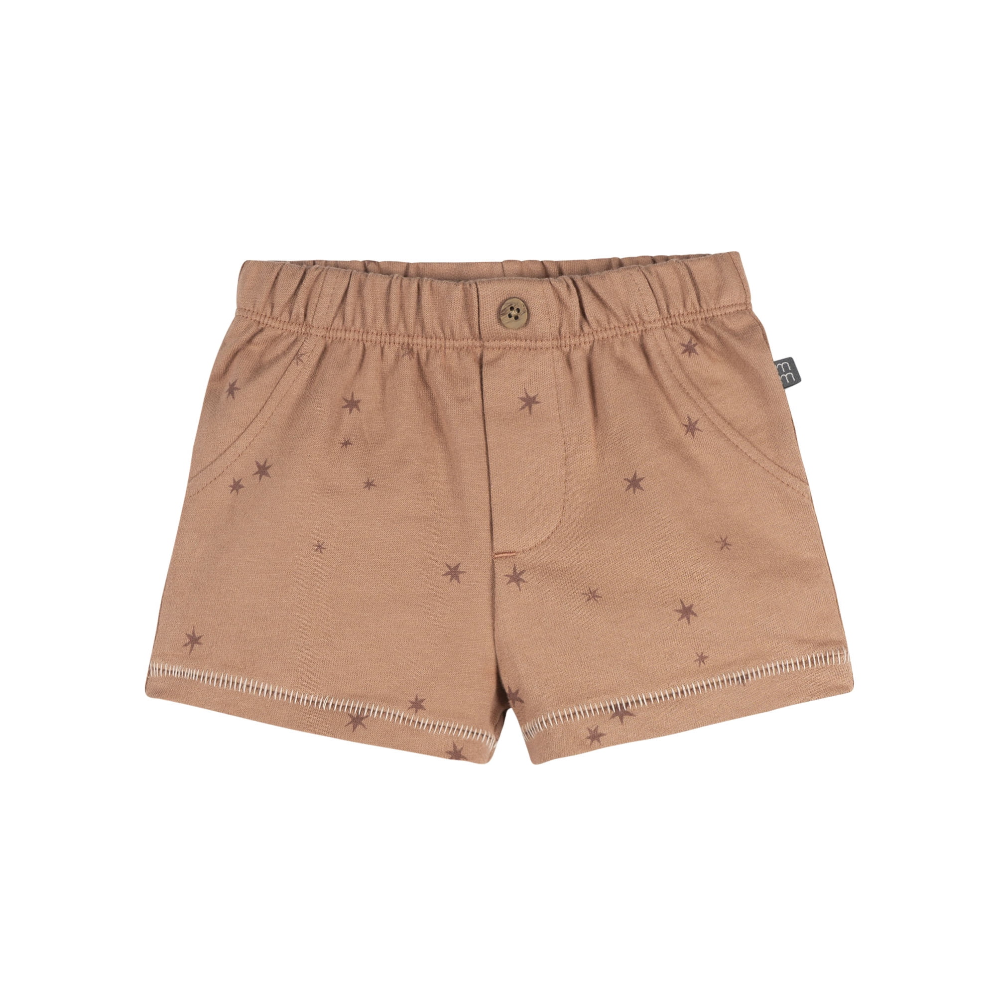 Modern Moments by Gerber Baby Boy Organic Shorts with Mock Pocket, Sizes 0/3 Months - 24 Months