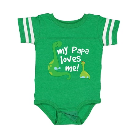 

Inktastic My Papa Loves Me Dinosaur Gift Baby Boy Bodysuit