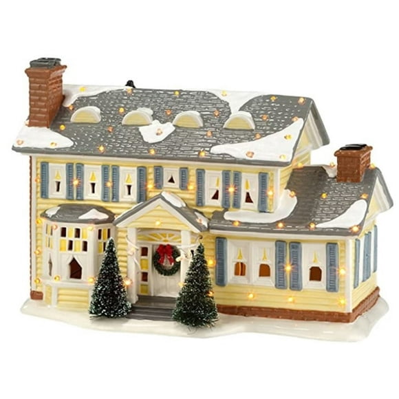 Christmas Vacation Village Decoration Holiday House Lighted Building Celebrating Holidays Resin Ornaments