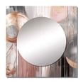 thumbnail image 2 of Designart "Whispers in Marble An Abstract Tale V" Abstract Marble Pink Large Square Mirror - Square Bedroom Mirror Printed Wall Decor - Modern Square Printed Wall Mirror Art, 2 of 5