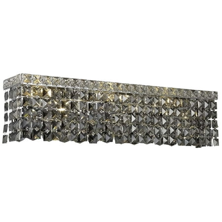 

Maxime 3 light Chrome Wall Sconce Silver Shade (Grey) Royal Cut Crystal