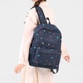 thumbnail image 5 of HUISZJ 3Pcs Strawberry Printed School Backpack, Students Bookbags Set with Lunch Box, Cute Daypack Bag Set for Women College (Black), 5 of 10