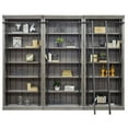 thumbnail image 2 of Traditional 8' Tall Wood Bookcase Wall With Ladder Aged Office Bookcases Gray, 2 of 8