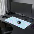 thumbnail image 5 of Holographic Gaming Mouse Pad Iridescent Mousepad Extended Desk Mat Protector XXL,Full Desk Coverage Mouse Pads for Wireless Mouse, Keyboard Mat for Work Office Home 31.5x15.75 in -Rainbow Marble, 5 of 6