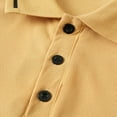 thumbnail image 5 of Polo Shirts for Men Slim Fit Button Up Collared Short Sleeve Tee Breathable Stretchable Comfortable Casual Summer Mens Shirts Khaki L, 5 of 9